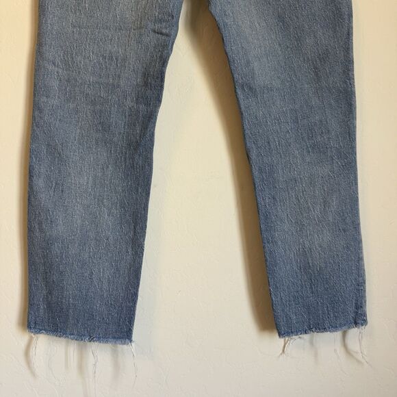 Madewell The Perfect Vintage Straight Jean High Rise Distressed Size 28 Cropped - Picture 7 of 12